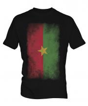 Burkina Faso Faded Flag Mens T-Shirt