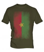 Burkina Faso Faded Flag Mens T-Shirt