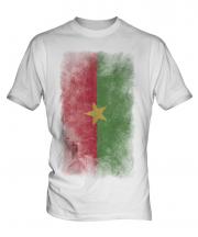 Burkina Faso Faded Flag Mens T-Shirt