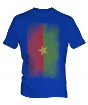 Burkina Faso Faded Flag Mens T-Shirt