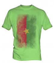Burkina Faso Faded Flag Mens T-Shirt
