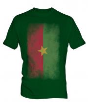 Burkina Faso Faded Flag Mens T-Shirt