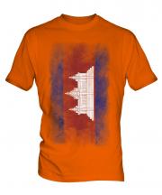 Cambodia Faded Flag Mens T-Shirt