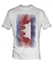 Cambodia Faded Flag Mens T-Shirt
