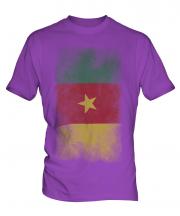 Cameroon Faded Flag Mens T-Shirt
