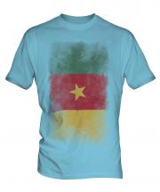Cameroon Faded Flag Mens T-Shirt