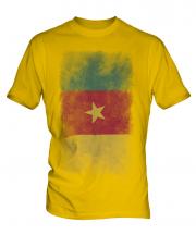 Cameroon Faded Flag Mens T-Shirt