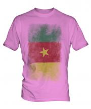 Cameroon Faded Flag Mens T-Shirt