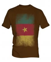 Cameroon Faded Flag Mens T-Shirt