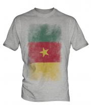 Cameroon Faded Flag Mens T-Shirt