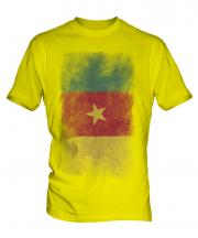 Cameroon Faded Flag Mens T-Shirt