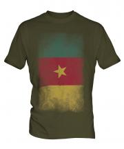 Cameroon Faded Flag Mens T-Shirt
