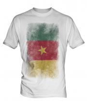 Cameroon Faded Flag Mens T-Shirt