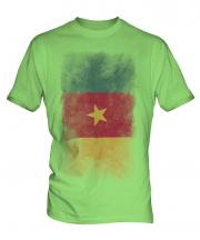 Cameroon Faded Flag Mens T-Shirt