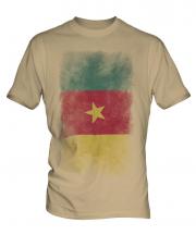 Cameroon Faded Flag Mens T-Shirt
