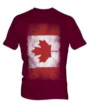 Canada Faded Flag Mens T-Shirt