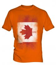Canada Faded Flag Mens T-Shirt