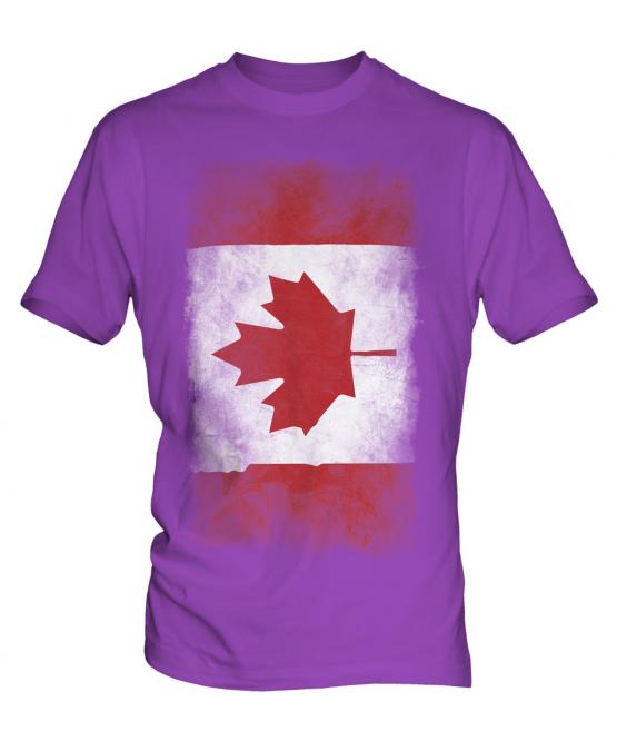 Canada Faded Flag Mens T-Shirt