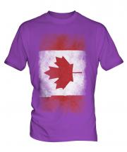 Canada Faded Flag Mens T-Shirt