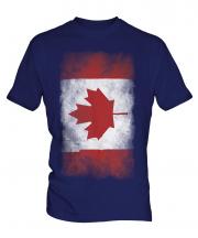Canada Faded Flag Mens T-Shirt