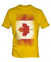 Canada Faded Flag Mens T-Shirt