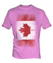 Canada Faded Flag Mens T-Shirt