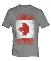 Canada Faded Flag Mens T-Shirt