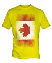 Canada Faded Flag Mens T-Shirt