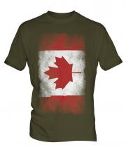 Canada Faded Flag Mens T-Shirt
