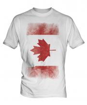 Canada Faded Flag Mens T-Shirt
