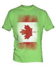 Canada Faded Flag Mens T-Shirt
