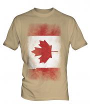 Canada Faded Flag Mens T-Shirt