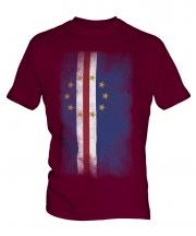 Cape Verde Faded Flag Mens T-Shirt