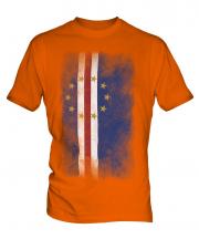 Cape Verde Faded Flag Mens T-Shirt