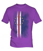 Cape Verde Faded Flag Mens T-Shirt
