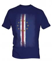 Cape Verde Faded Flag Mens T-Shirt
