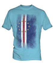 Cape Verde Faded Flag Mens T-Shirt