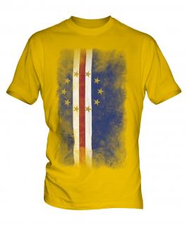 Cape Verde Faded Flag Mens T-Shirt
