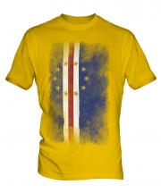 Cape Verde Faded Flag Mens T-Shirt