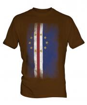 Cape Verde Faded Flag Mens T-Shirt