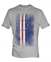 Cape Verde Faded Flag Mens T-Shirt