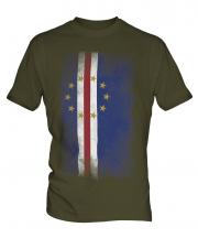 Cape Verde Faded Flag Mens T-Shirt