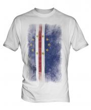 Cape Verde Faded Flag Mens T-Shirt