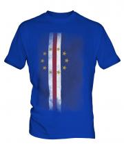 Cape Verde Faded Flag Mens T-Shirt