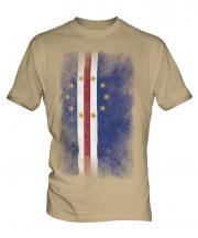 Cape Verde Faded Flag Mens T-Shirt
