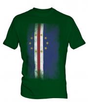 Cape Verde Faded Flag Mens T-Shirt