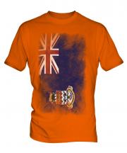 Cayman Islands Faded Flag Mens T-Shirt