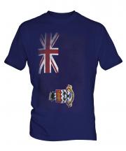 Cayman Islands Faded Flag Mens T-Shirt