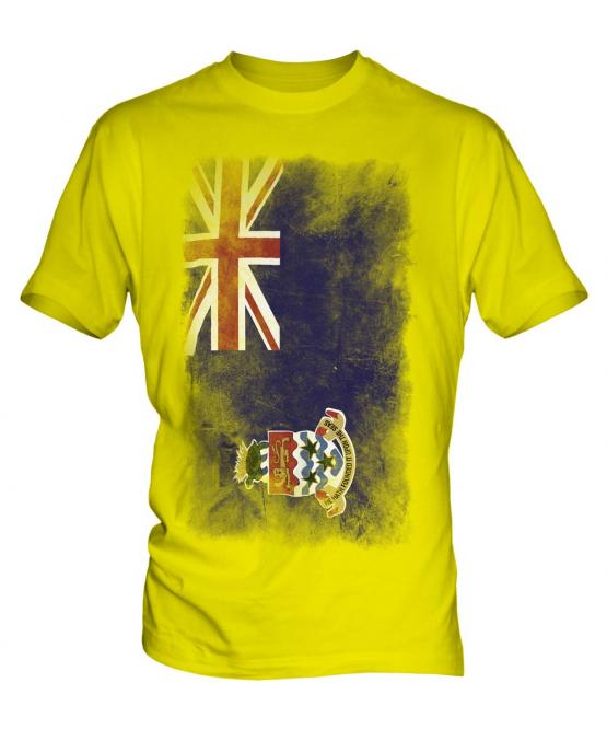 Cayman Islands Faded Flag Mens T-Shirt