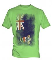 Cayman Islands Faded Flag Mens T-Shirt